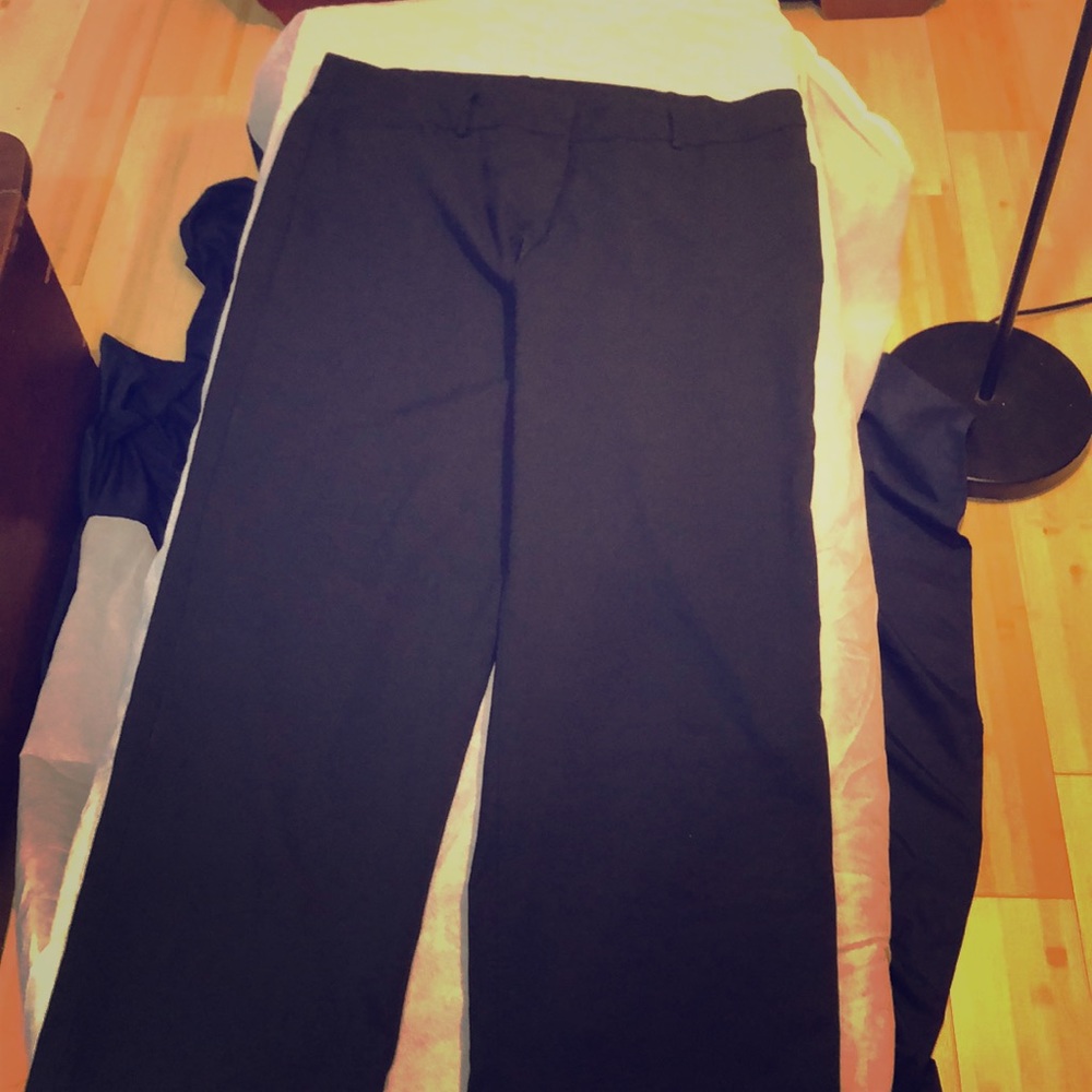 Black plus sized slacks.